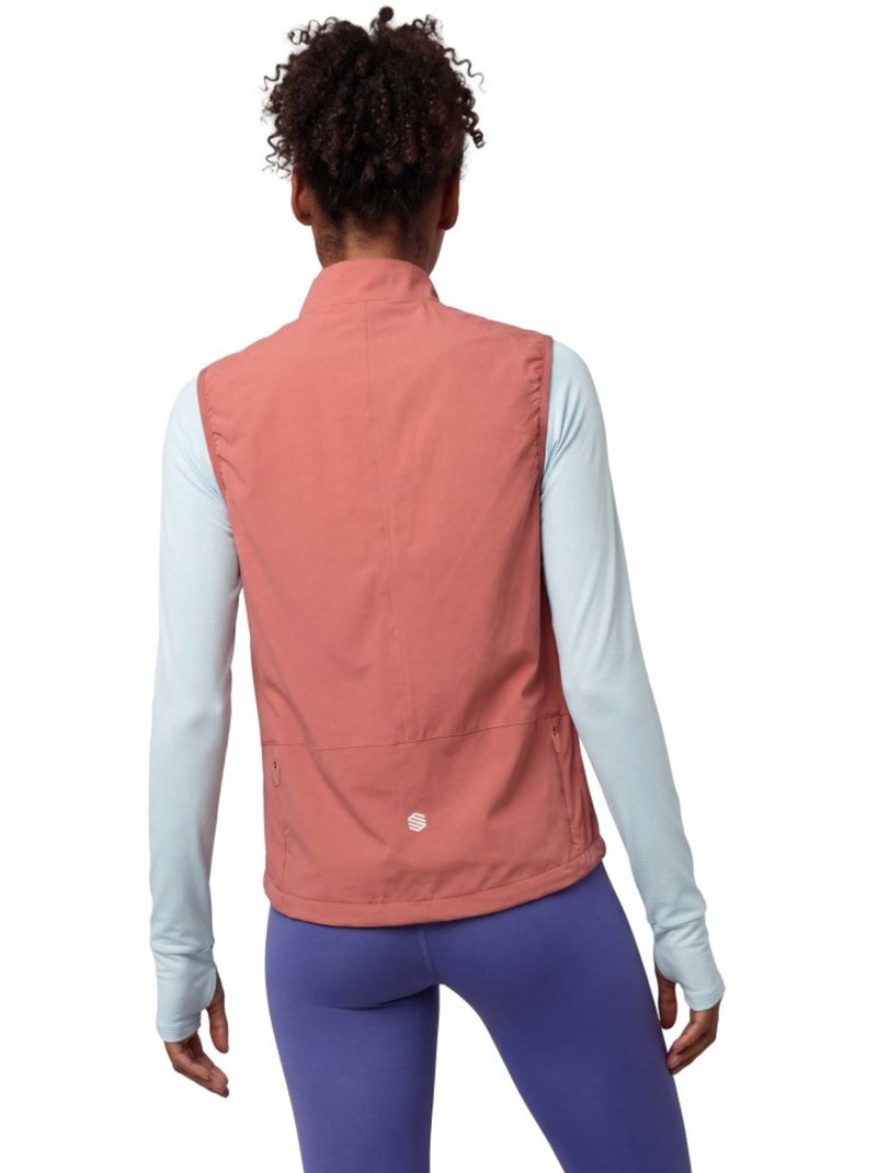 Chaleco ligero cortavientos trail running mujer mujer zegama-w Naranja - Kiabi