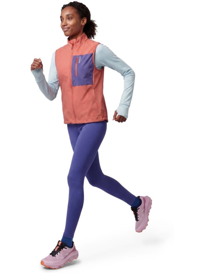 Chaleco ligero cortavientos trail running mujer mujer zegama-w Naranja - Kiabi