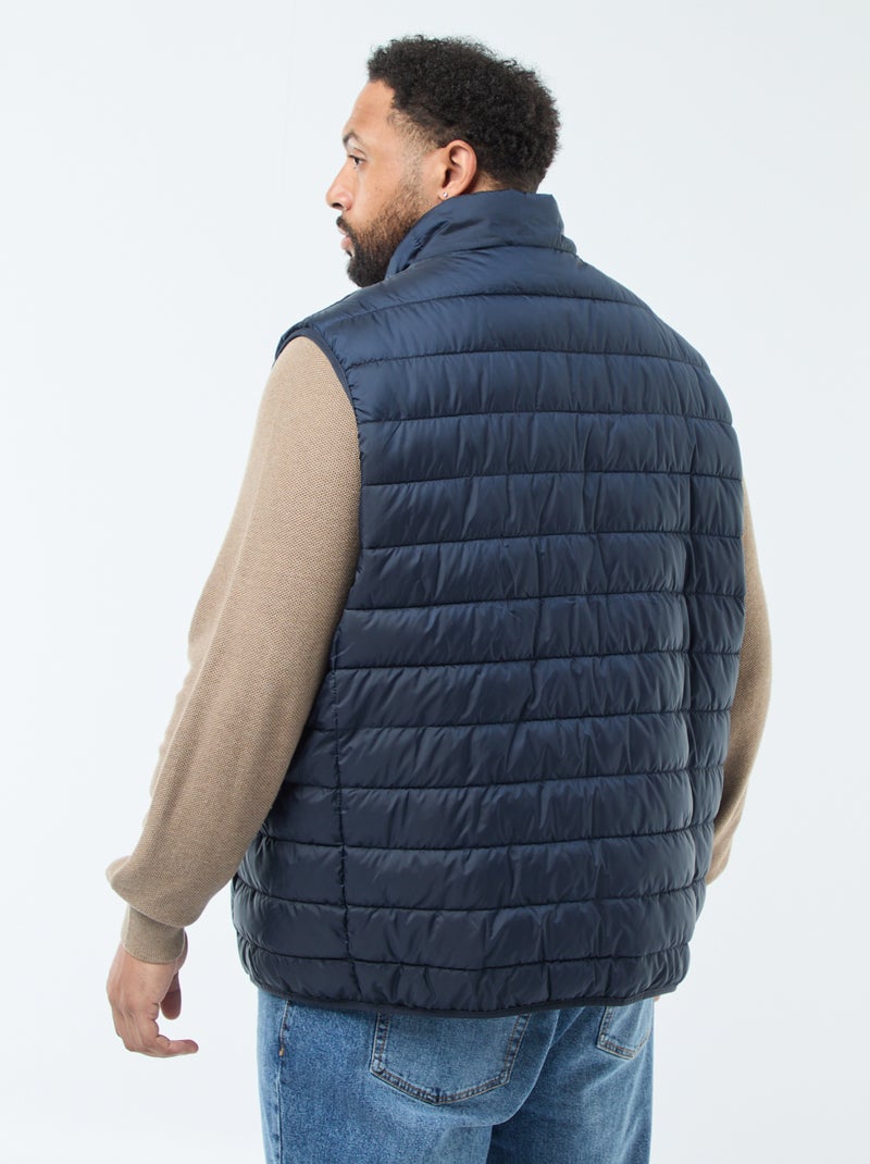 Chaleco ligero sin mangas con cuello alto Azul - Kiabi