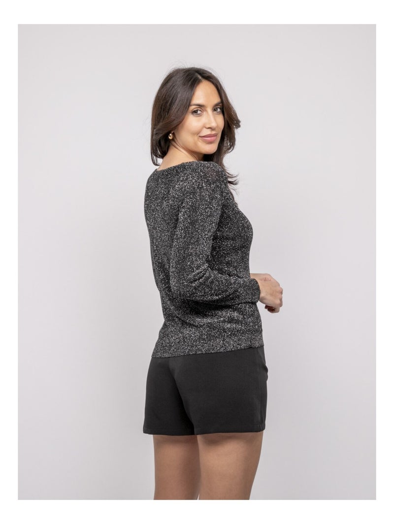 Chaleco lurex KEVEL Negro - Kiabi