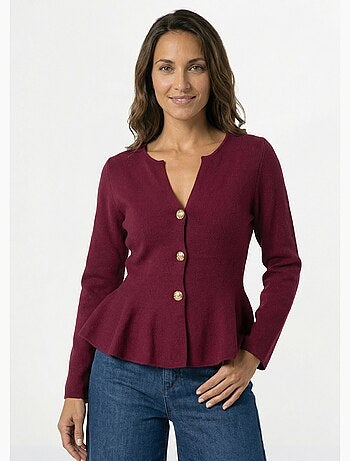 Chaleco peplum con botones metálicos - AFIBEL