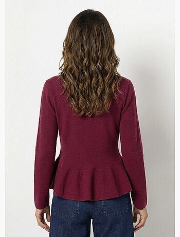 Chaleco peplum con botones metálicos - AFIBEL