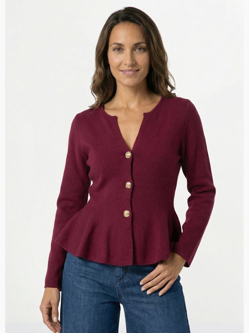 Chaleco peplum con botones metálicos - AFIBEL - Kiabi