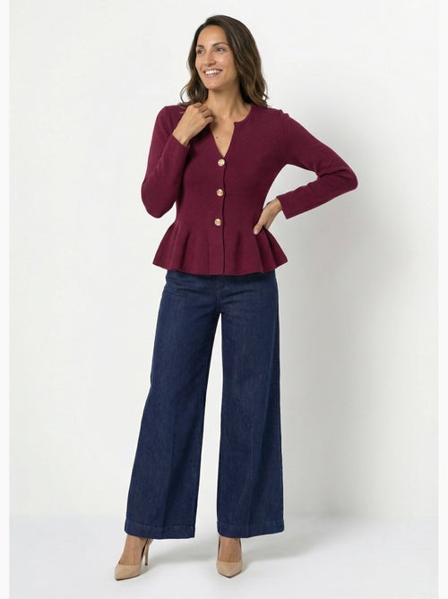 Chaleco peplum con botones metálicos - AFIBEL - Kiabi