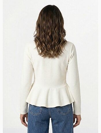 Chaleco peplum con botones metálicos - AFIBEL