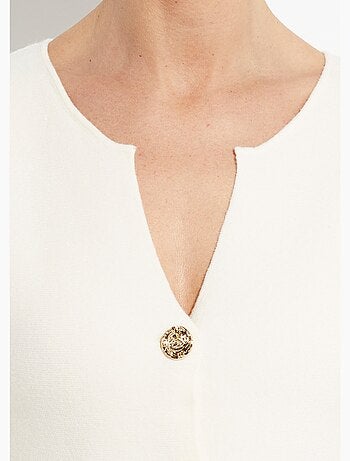 Chaleco peplum con botones metálicos - AFIBEL