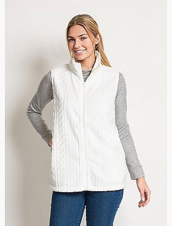 Chaleco polar sin mangas con cremallera y tacto suave - Afibel