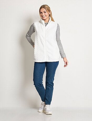 Chaleco polar sin mangas con cremallera y tacto suave - Afibel