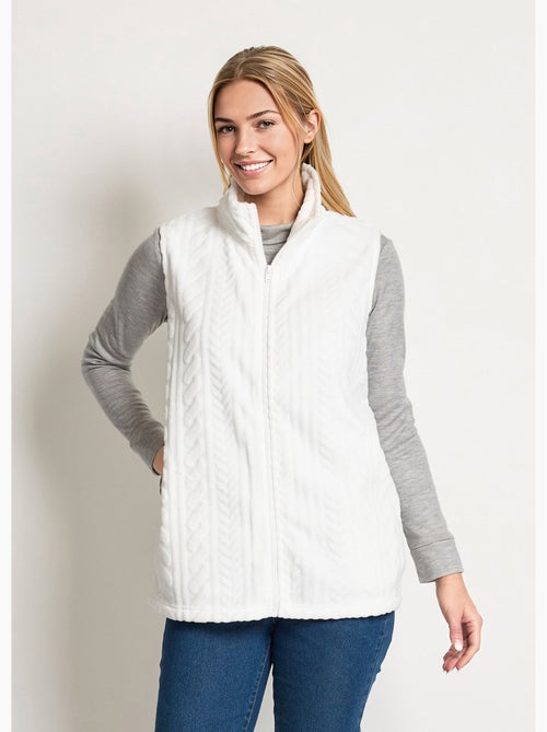 Chaleco polar sin mangas con cremallera y tacto suave - Afibel - Kiabi