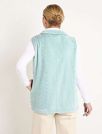 Chaleco polar sin mangas con cremallera y tacto suave - Afibel