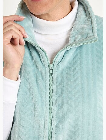 Chaleco polar sin mangas con cremallera y tacto suave - Afibel