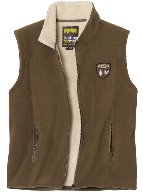 Chaleco polar sin mangas con cuello alto y cremallera, forrado de borreguito - Kiabi Chaleco polar sin mangas con cuello alto y cremallera, forrado de borreguito - Kiabi