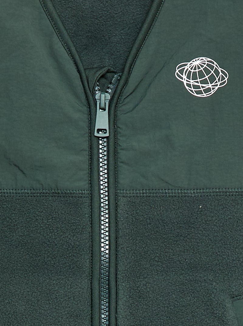 Chaleco polar sin mangas Verde - Kiabi