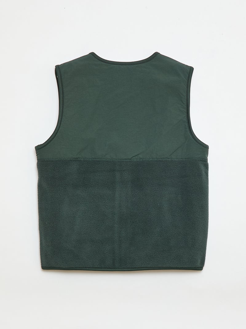 Chaleco polar sin mangas Verde - Kiabi
