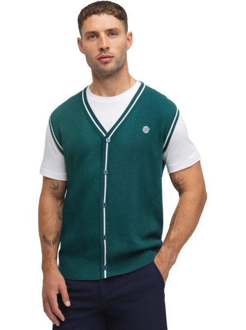 Chaleco punto golf cuello de pico hombre golf hombre carnoustie teal - Kiabi Chaleco punto golf cuello de pico hombre golf hombre carnoustie teal - Kiabi