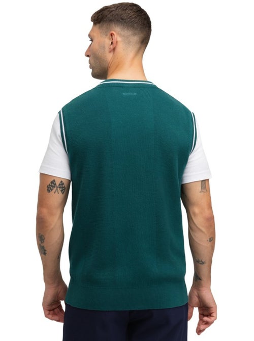 Chaleco punto golf cuello de pico hombre golf hombre carnoustie teal - Kiabi Chaleco punto golf cuello de pico hombre golf hombre carnoustie teal - Kiabi