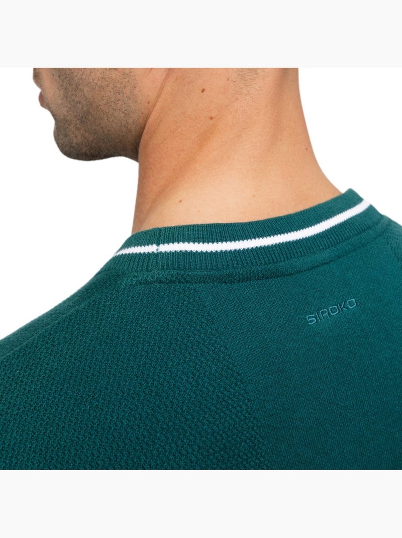 Chaleco punto golf cuello de pico hombre golf hombre carnoustie teal Verde - Kiabi