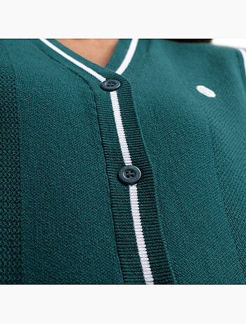 Chaleco punto golf cuello de pico mujer golf mujer zaharias teal