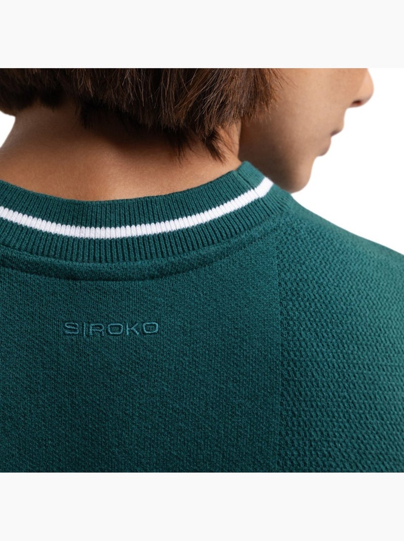Chaleco punto golf cuello de pico mujer golf mujer zaharias teal Verde - Kiabi
