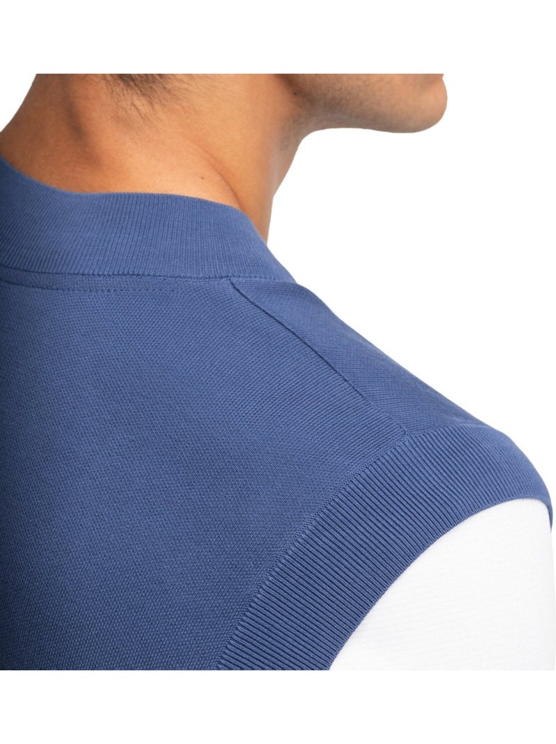 Chaleco punto tenis cuello de pico hombre tenis hombre serve Azul - Kiabi