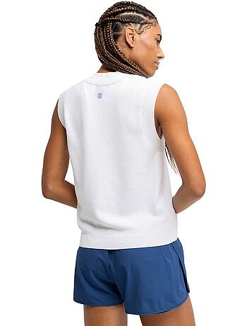 Chaleco punto tenis cuello de pico mujer tenis mujer smash