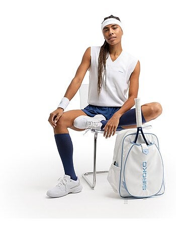 Chaleco punto tenis cuello de pico mujer tenis mujer smash