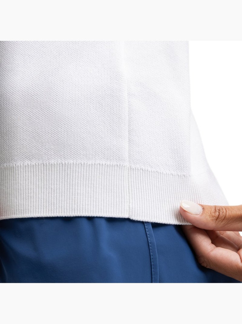 Chaleco punto tenis cuello de pico mujer tenis mujer smash Blanco - Kiabi
