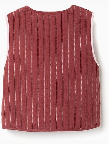 Chaleco reversible acolchado y con motivo floral