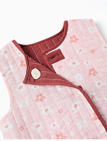 Chaleco reversible acolchado y con motivo floral