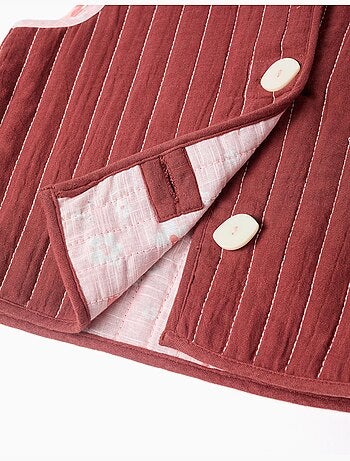 Chaleco reversible acolchado y con motivo floral