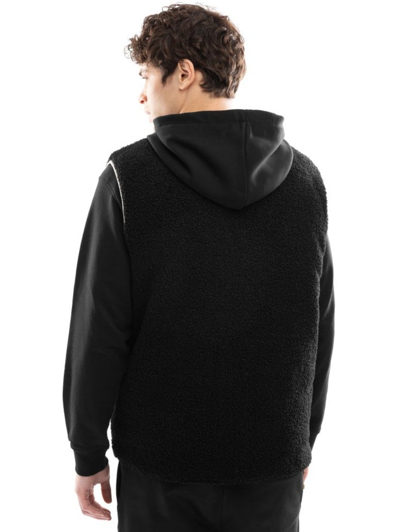 Chaleco reversible de sherpa y acolchado hombre lifestyle hombre tromso Negro - Kiabi
