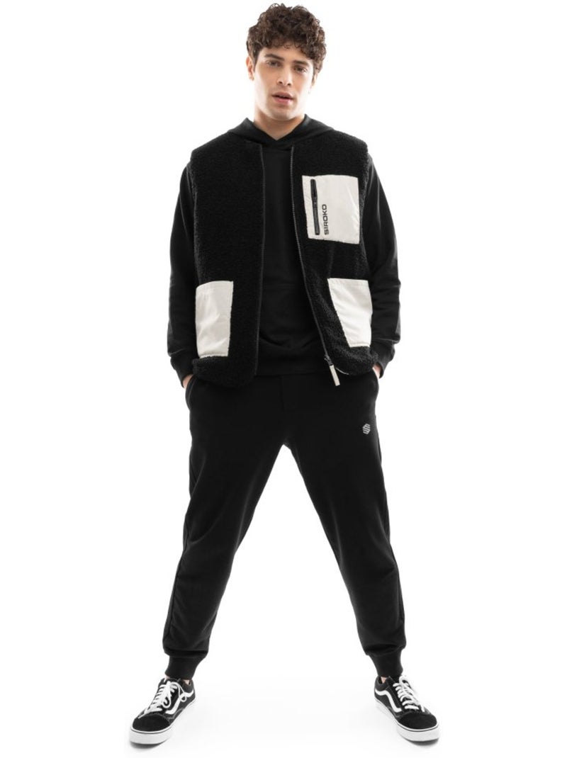 Chaleco reversible de sherpa y acolchado hombre lifestyle hombre tromso Negro - Kiabi