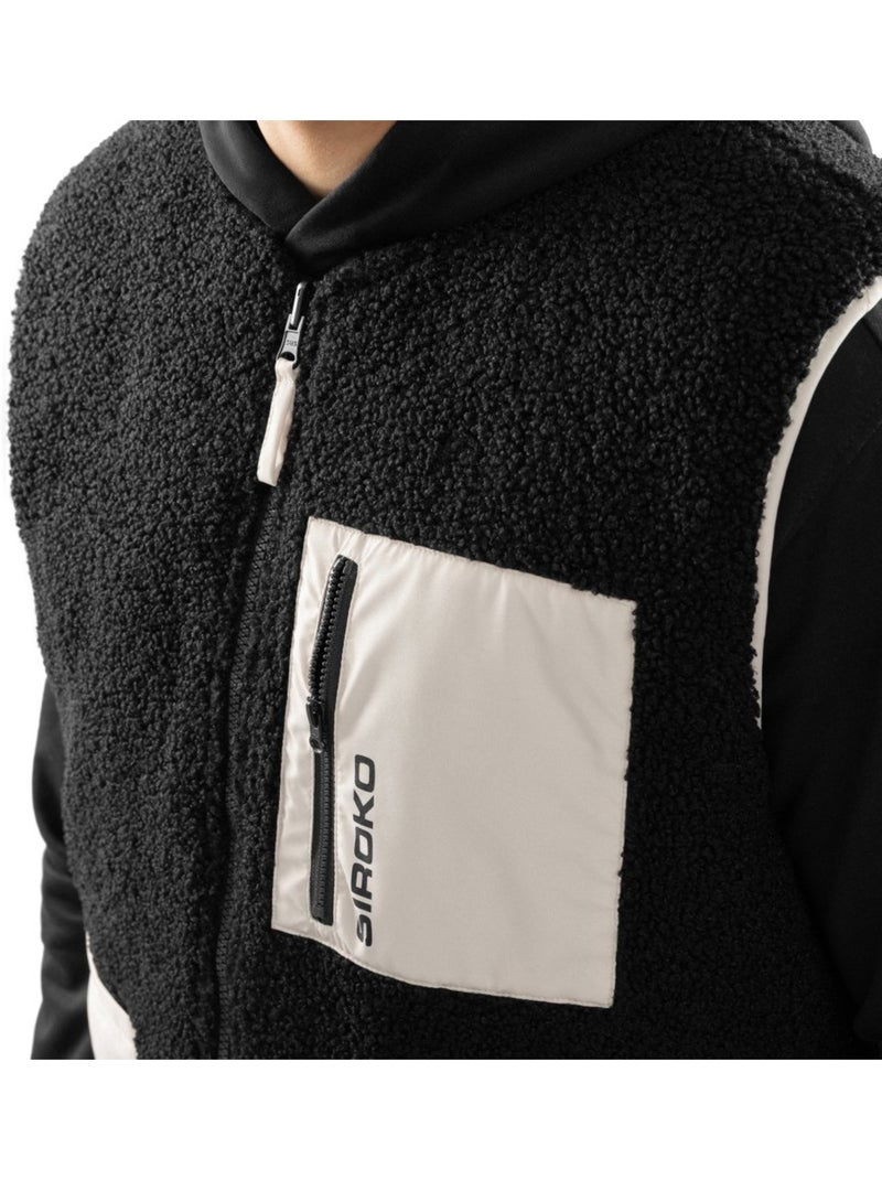 Chaleco reversible de sherpa y acolchado hombre lifestyle hombre tromso Negro - Kiabi