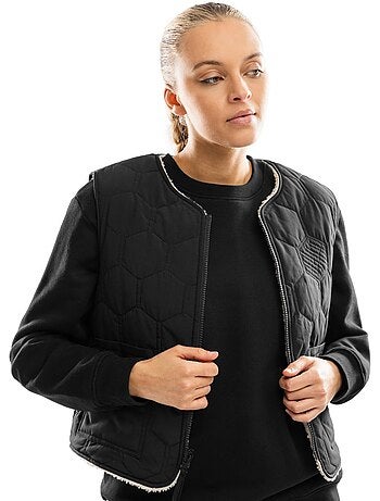 Chaleco reversible de sherpa y acolchado mujer lifestyle mujer scape