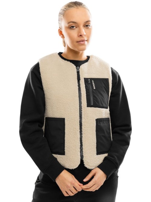 Chaleco reversible de sherpa y acolchado mujer lifestyle mujer scape - Kiabi