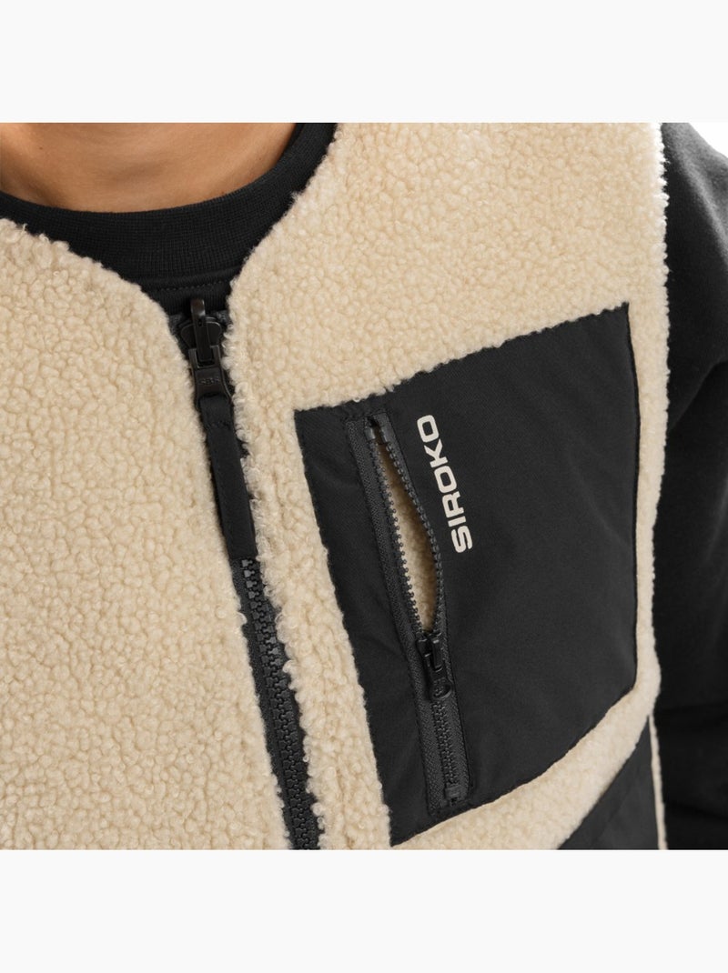 Chaleco reversible de sherpa y acolchado mujer lifestyle mujer scape Negro - Kiabi