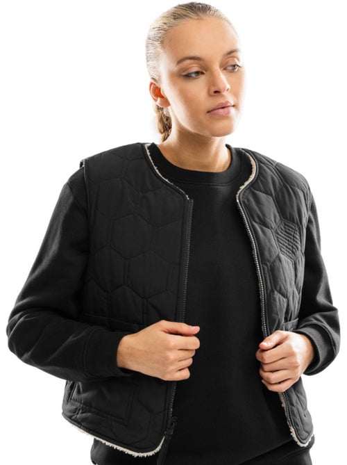 Chaleco reversible de sherpa y acolchado mujer lifestyle mujer scape - Kiabi