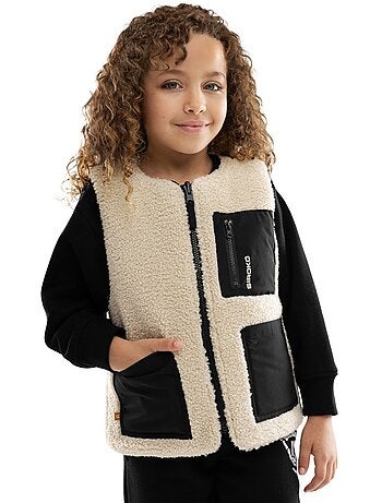 Chaleco reversible de sherpa y acolchado niña lifestyle niños y niñas tiny-g