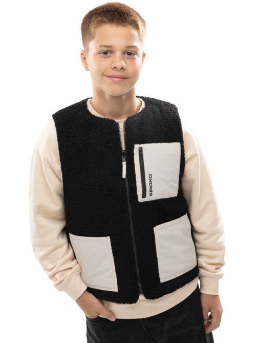 Chaleco reversible de sherpa y acolchado niño lifestyle niños y niñas explore - Kiabi Chaleco reversible de sherpa y acolchado niño lifestyle niños y niñas explore - Kiabi