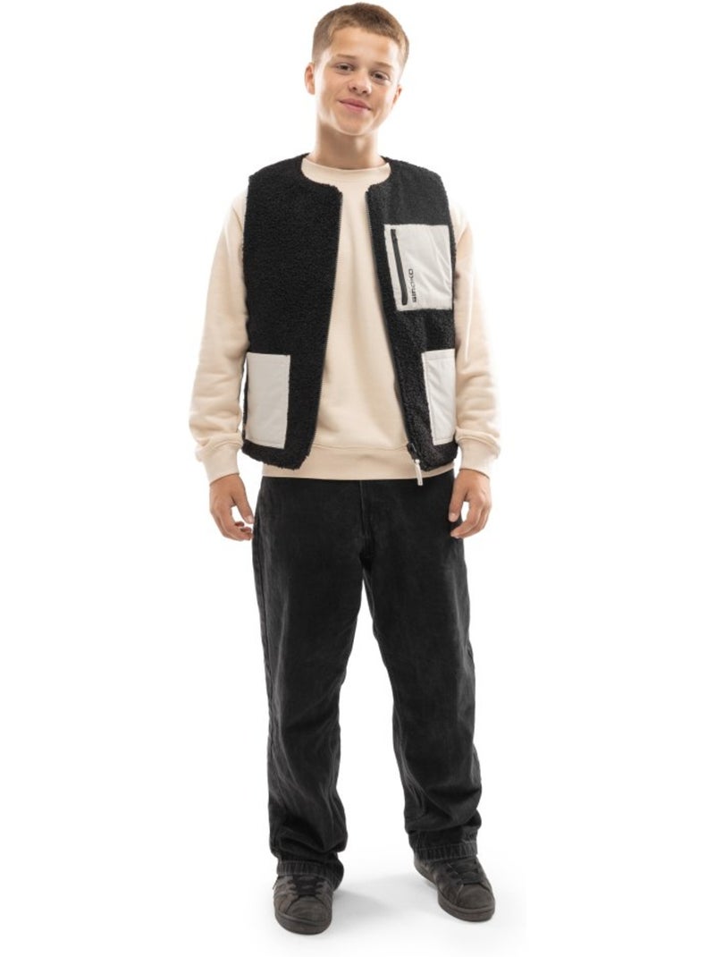 Chaleco reversible de sherpa y acolchado niño lifestyle niños y niñas explore Beige - Kiabi