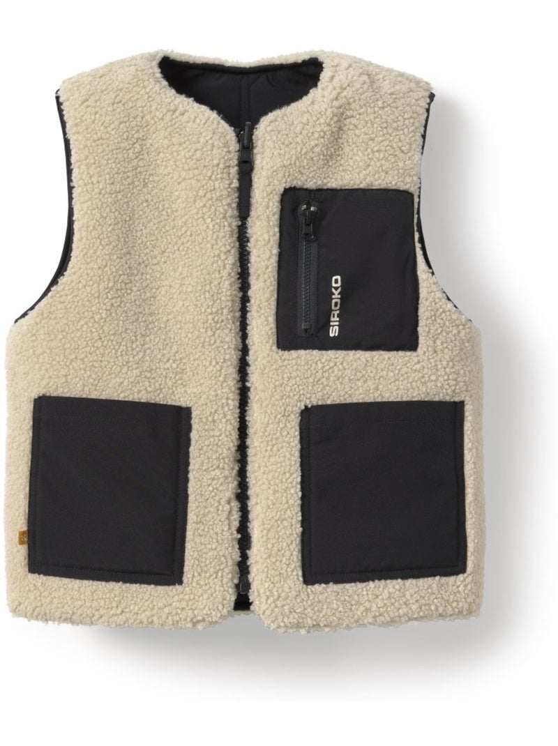 Chaleco reversible de sherpa y acolchado niño lifestyle niños y niñas tiny Negro - Kiabi