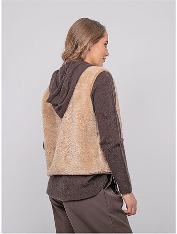 Chaleco reversible efecto borreguito upokia