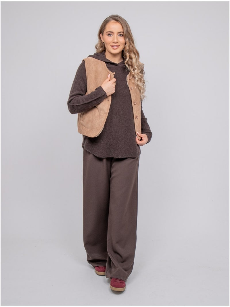 Chaleco reversible efecto borreguito upokia Beige - Kiabi