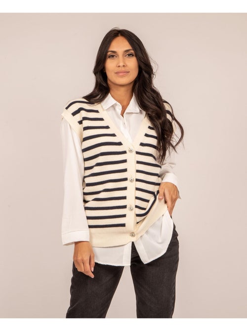 Chaleco sans manche rayures KILISS - Kiabi
