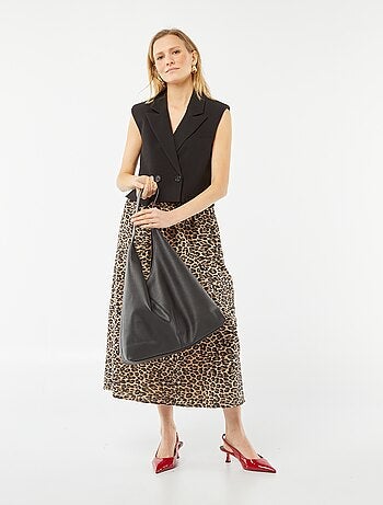 Chaleco sastre crop top