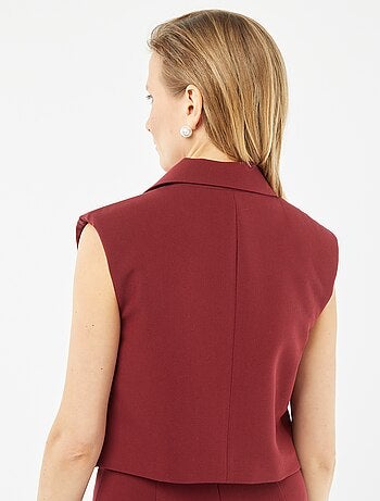 Chaleco sastre crop top