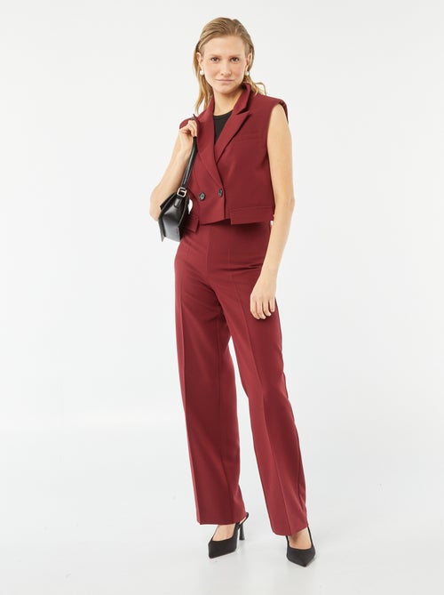 Chaleco sastre crop top - Kiabi