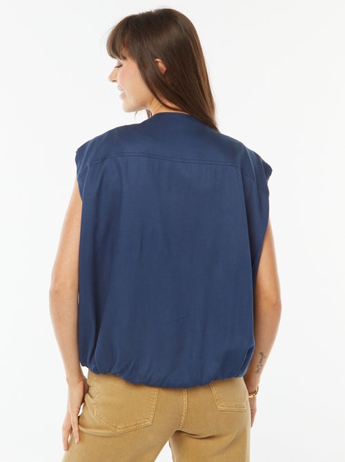 Chaleco satinado con cremallera - Kiabi