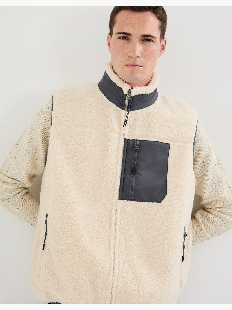Chaleco sherpa, MO Fashion Beige - Kiabi