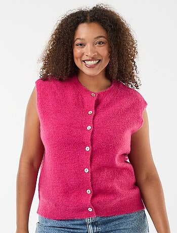 Chaleco sin mangas abotonado